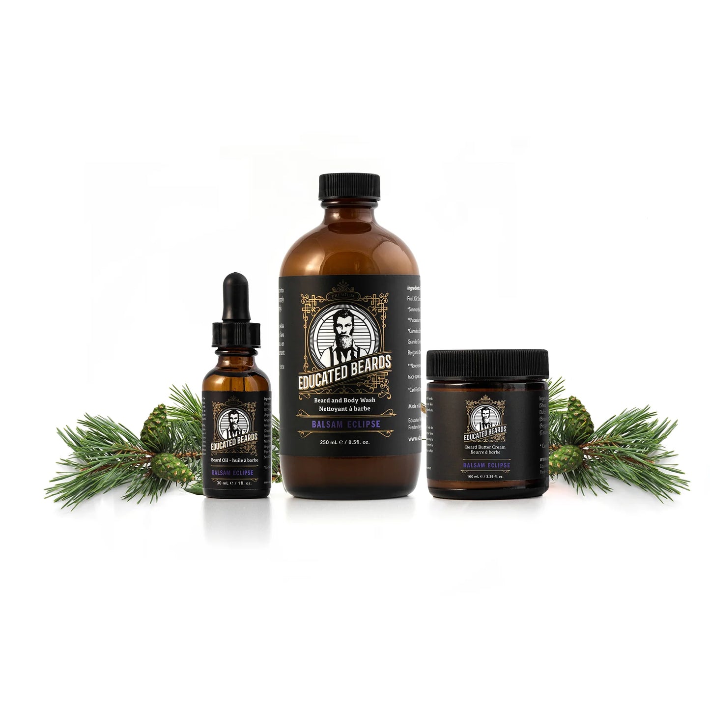 Kit d'entretien de barbe Educated Beards balsam eclipse